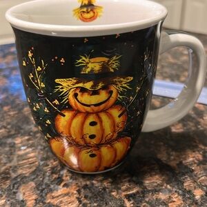 Halloween Mug Studio 33 Coffee Mug 12 Oz Halloween Ceramic Pumpkin Scarecrow